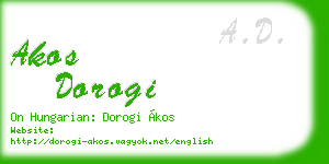 akos dorogi business card